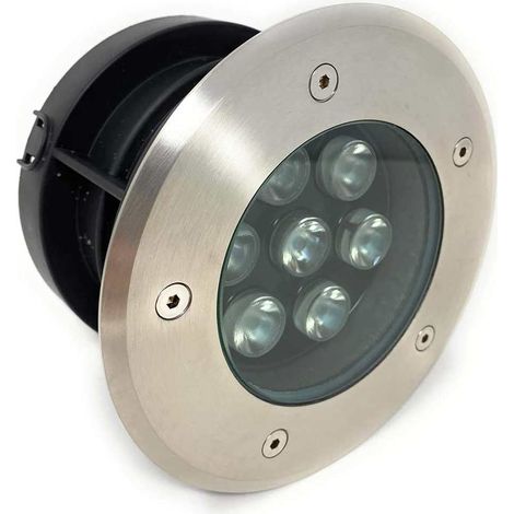 Faretto ad incasso calpestabile 7 led 7 watt segnapasso carrabile luce calda 3000k da esterno IP67