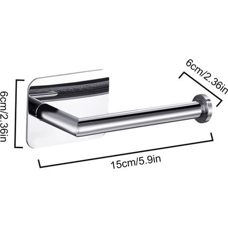 Porte-papier toilette, porte-papier en acier inoxydable 304 (1/5)