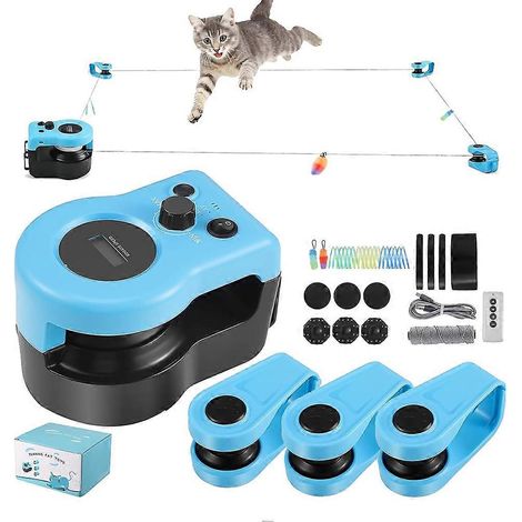 Jouet interactif amélioré pour chats d'intérieur : favorise l'exercice, le jeu et le renforcement des liens, idéal pour la vie en appartement et les chats vivant seuls. (1/5)
