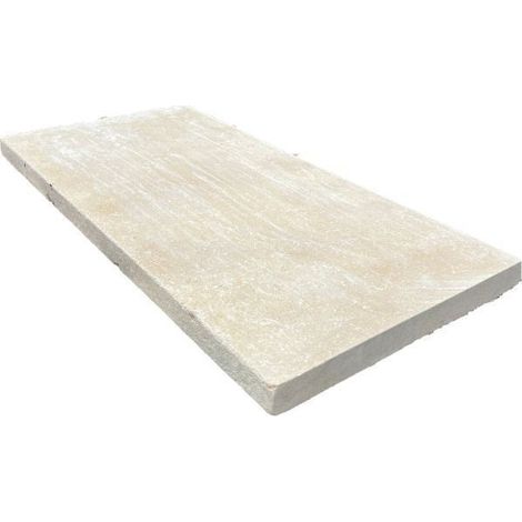 Margelle de piscine Pierre naturelle Atlas Beige 61x30,5x3 cm Bord Droit - À l'unité - Ti'ma Stone (1/3)