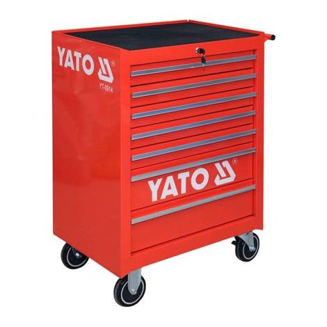 Yato YT-0914 Chariot d'outils rouge avec 7 tiroirs