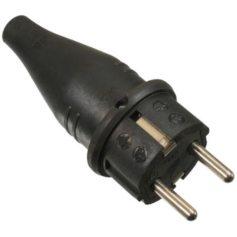 AS Schwabe 60412 Enchufe con contacto negro IP44 16A 230V