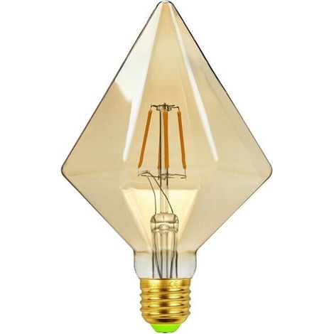 Lampadina Filamento 4 W Luce Calda E27 Rombo Color Ambra Stile Vintage (1/2)
