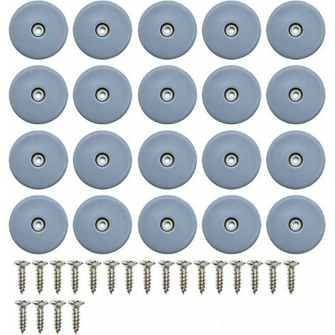 Glides Pour Meuble - Patins En Téflon Rond De 22 Mm Avec Vis - Pour Chaises Fauteuils Tables - Protection Sol Anti-bruit - 20 Pièces (1/5)