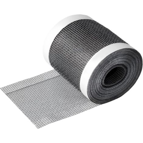 Ruban Adhésif de Réparation pour Moustiquaire, Kit de Réparation Étanche en Fibre de Verre,Robuste et durable Noir, 7cm x 3 m, pour Grilles de Fenêtre, Portes et Tentes (1/5)