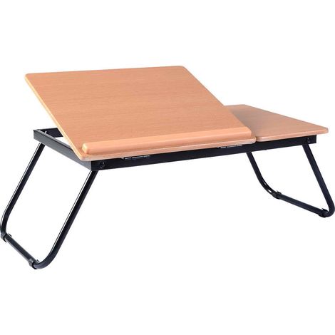 Mesa para portátil, mesa de cama de MDF, soporte ajustable, plegable, nueva 200001217 (1/5)