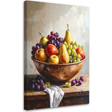 Wandbild Stillleben mit Früchten in einer Schale 60x90 cm (1/5)