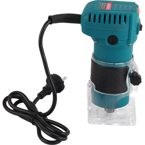 Défonceuse électrique pour bois, 6 vitesses, rainurage, découpe, ébarbage, machine bleue 800 W (1/5)