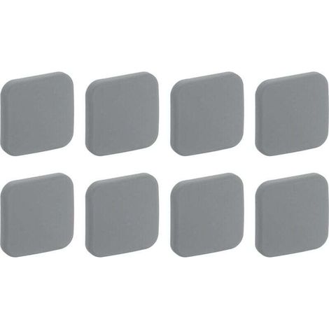 XU Fermaporta Protettivi da Parete, Confezione da 8 Cuscinetti Morbidi in Silicone per Maniglie delle Porte, Protezioni per Maniglie delle Porte Autoadesive Quadrate per Casa e Ufficio, Grigio - KZQ