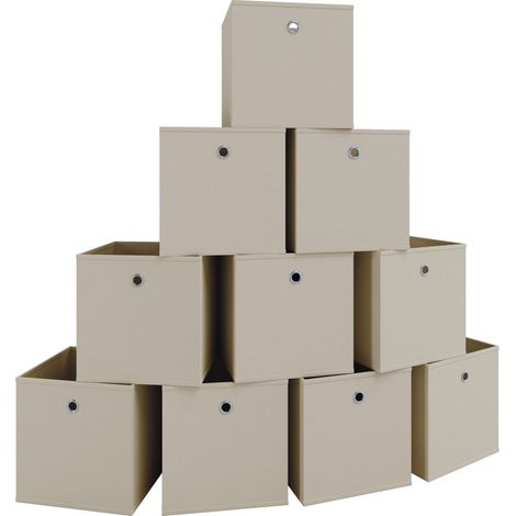 Juego de 10 cajas plegables Caja plegable Boxas 28x27x27 - VCM