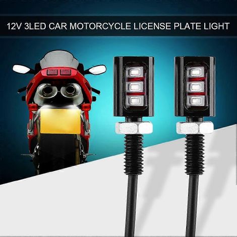 2x 12V Universal-Kennzeichenbeleuchtung für Auto und Motorrad, blaue LED