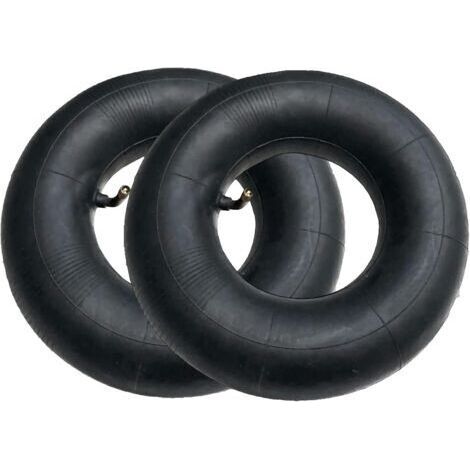 Pair 2 Pièces Chambre à Air 4.10/3.50-4 avec Tige de Valve pour Brouette Tondeuse Poussette Générateur Chariot de Jardin H216