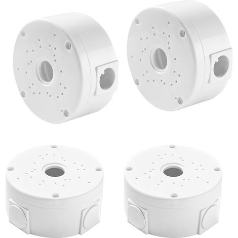 Lot de 4 Boîtes de Jonction pour Caméra - Câble Caché en Plastique - Étanche - pour Surveillance Intérieure et Extérieure - Compatible Murs et Plafonds (1/5)