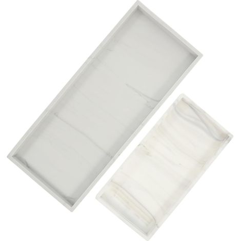 2 Pièces Plateau de Bain pour Évier Plateau de Rangement pour Salle de Bain pour Chambre'-'- (1/5)