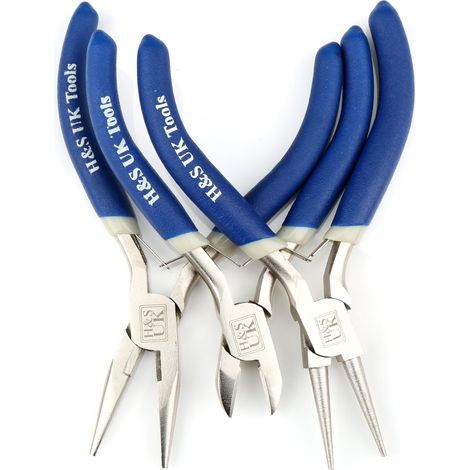 Set de 3 Pinces à Bijoux Chromées, Poignées Souples, Pour Perles et Fils, Création Artisanale (1/5)