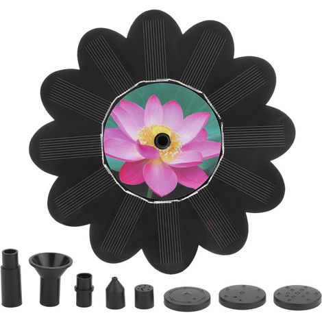 Pompe Solaire de Fontaine Solaire de Moteur Solaire de Moteur sans Brosse de 6V 1.4W pour Le décor de Paysage de Jardin (1/5)