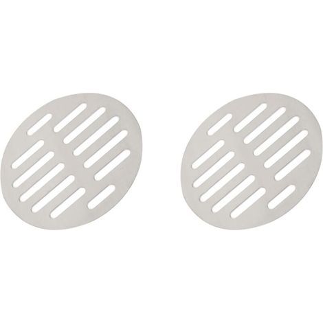 BUNTHAUS Rond Plancher Vidange Couvercle (4\") 2 pcs, Acier INOX Douche Vidange Grille - pour Meubles Réparation, Salle Bain Cuisine, Argenté