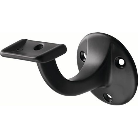 hermeta Handlaufträger 3507 Alu.ku.-besch.schwarz D.Wandplatte 56mm ger.Auflage - 3507-70E (1/3)