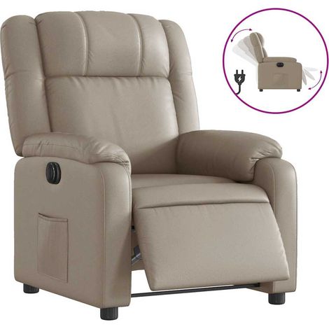 Fauteuil de Salon,Chaise,Fauteuil inclinable électrique Cappuccino Similicuir CFW966762 (1/5)