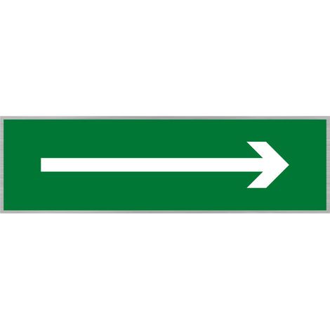 Pictogramme FLECHE VERS LA DROITE (Q0333).- Adhésif aspect aluminium brossé - (1/5)