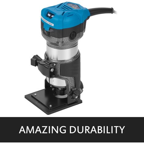 Défonceuse Électrique 710 W Affleureuse à Bois avec 4 Bases Fixe+Inclinable+Plongeante+Décalée, Routeur Vitesse Variable 10000-3000… (1/5)