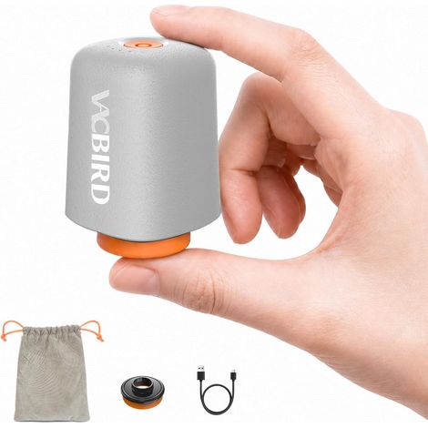 4500Pa Pompe Sous Vide de Voyage Sans Fil, Ultra-Légère et Compacte pour Sac Sous Vide Vetement Aspirateur, Aspiration Puissante, Idéal pour Gagner de la Place (1/5)