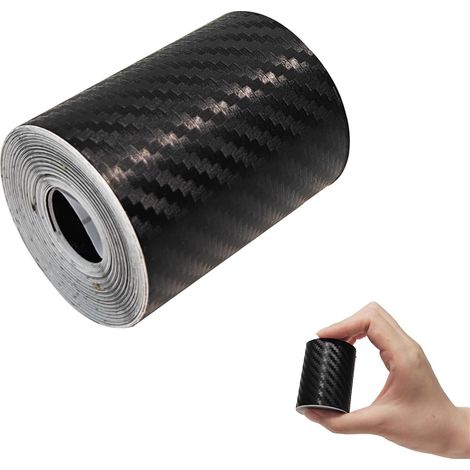 Protection Porte Voiture 5cm x 5m, Autocollant Carbone, Fibre de Carbone Film, Protection Seuil de Porte, pour Protection Seuil de Porte Voiture SUV Berline, Installation Facile (1/5)