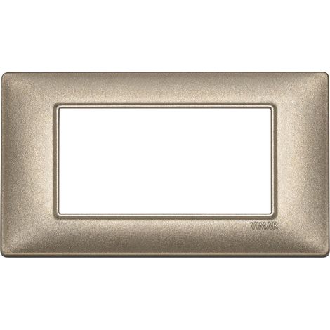 Placca 4M bronzo metallizzato Vimar Plana 14654.70