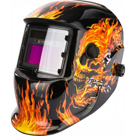 Masque de protection auto-obscurcissant échelon 9-13 DIN – Protection UV/IR – Visière légère et durable – Pour soudure MIG/TIG/MMA – Powermat