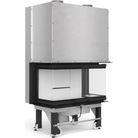 La Nordica – Insert cheminée à bois 3 faces 12 kW – Volume de chauffe 344 m³ – Dimensions L 1034 x H 1642 à 1682 mm – Diamètre sortie de fumées 200 mm (1/4)