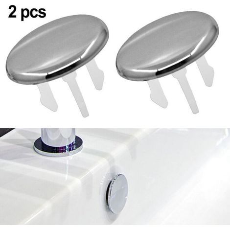 Tapones redondos de ABS para desagüe de fregadero - Paquete de 2 piezas reemplazables