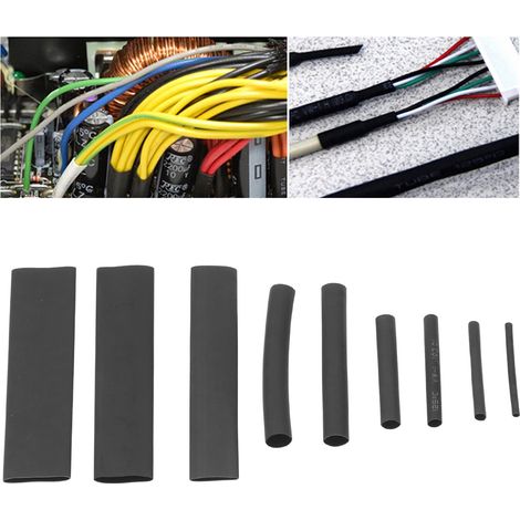 Coffret de 385 pièces de gaine thermorétractable (kit de gaine thermorétractable noire) (1/5)