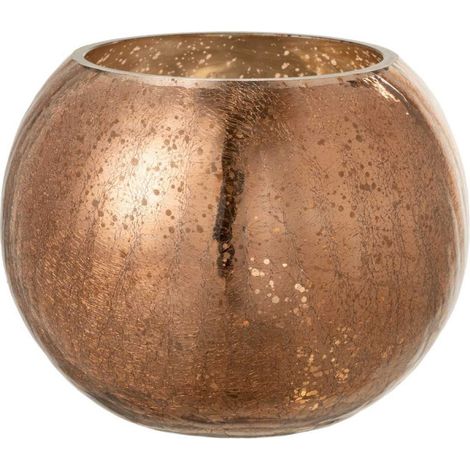 Photophore Boule en Verre "Nacré" 20cm Marron (1/5)