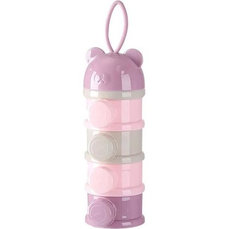 Doseuse à Poudre De Lait Boîte Doseuse De Lait en Poudre Bébé 4 Compartiments Distributeur De Bébé Poudre De Lait Boîte Doseuse. (1/3)