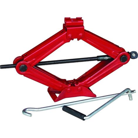 Trade Shop - Cric Crick A Pantografo Per Auto Camion Caravan Sollevamento Da 1,5t 1500kg Red -