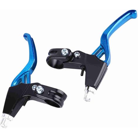 paire de poignées de frein en alliage d'aluminium pour vélo de montagne (bleues) (1/5)