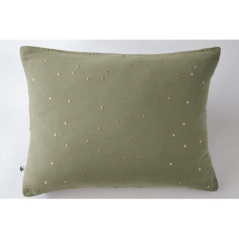 Taie d'oreiller Gaze Coton 50 x 70 cm Gaia Chics Romarin (1/2)