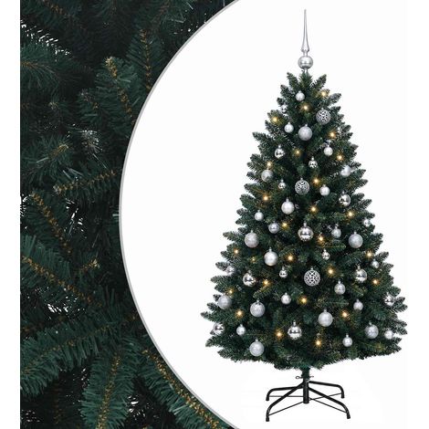 vidaXL Artificial Christmas Tree Dark Green with Bauble 150 cm