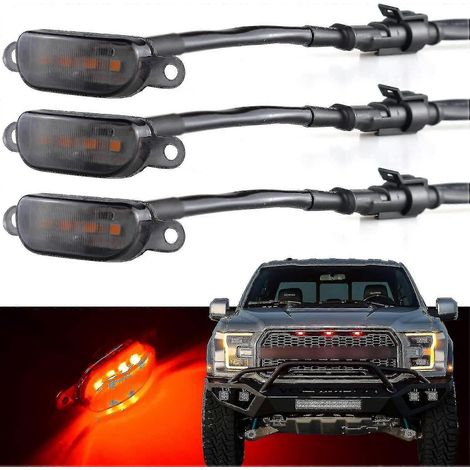 Feux de calandre avant compatibles avec les calandres Dodge Ram 1500 Raptor (2013-2018) et Ford F-150 Raptor (2004-2019) (1/5)