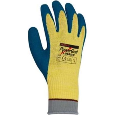 TOWA® Aramid-Faser Strickhandschuhe PowerGrab® Katana, Goldgelb/Blau (1/2)