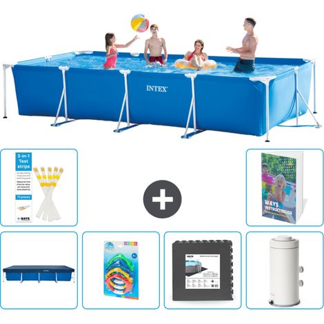 Rechteckiger Frame Pool - 450x220x84 cm - 7-teilig S143