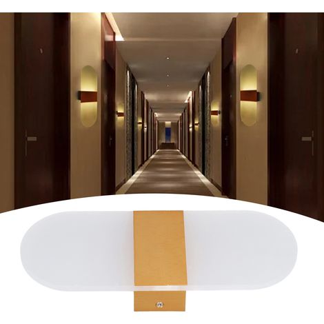 Applique murale LED en acrylique en forme de touches de piano, éclairage supérieur et inférieur, style épuré en aluminium, idéale pour la chambre, le salon, la salle à manger, un bureau d'hôtel ou un (1/5)