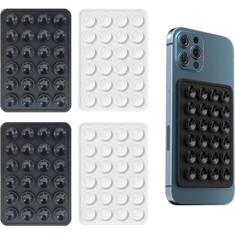 Ventouse pour téléphone - Ventouse en silicone - Support de téléphone - Antidérapante - Durable - Multifonctionnelle - Lot de 4 (1/5)