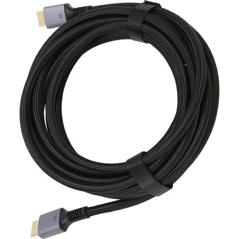 Câble d'interface multimédia HD 8K, conducteur OFC pur de 6,7 mm de diamètre, câble HD Multimedia Interface 2.1, longueur 5 m (16,4 pi). (1/5)