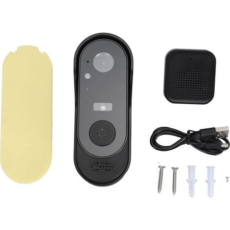 Sonnette vidéo HD, 2 voies, Vision nocturne, étanche IP65, visualisation de téléphone, caméra sans fil, pour application Tuya (1/5)
