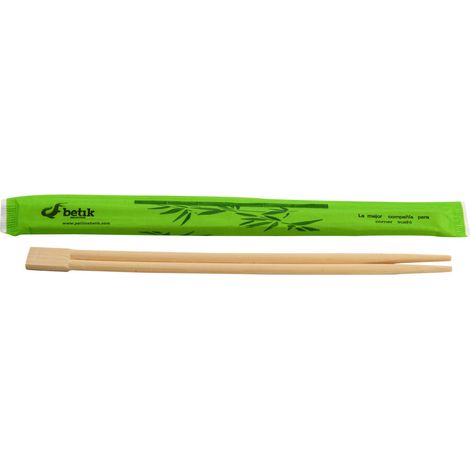 Baguette chinoise en bois emballée individuellement 21 cm - 2000 unités - Betik