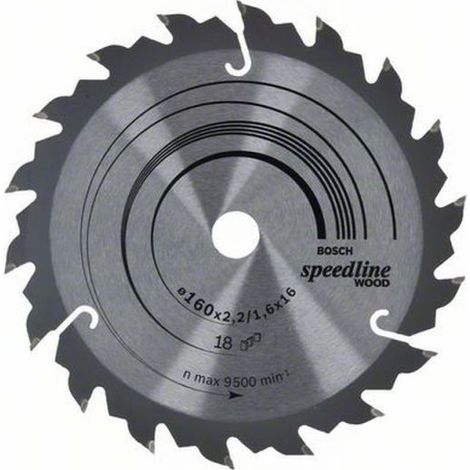 Bosch PRO Wood Kreissägeblatt, 160 x 2,2 x 16 mm, T18
