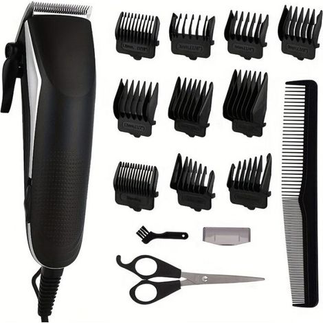 Tondeuse à cheveux pour hommes, fonctionnement filaire avec prise ue, pratique pour les coupes de cheveux à domicile