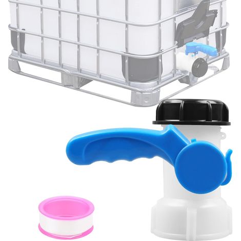 Adaptateur de raccord de réservoir d'eau IBC 62 mm - Pour réservoir IBC - Robinet de régulation - Robinet à charnière - Raccord de tuyau pour réservoir d'eau IBC (1/5)