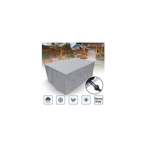 Rechteckige Schutzhülle für Gartenmöbel, aus Polyester, wasserdicht, staubdicht, UV-beständig, für Gartenstühle oder -tische (Abmessungen: 180×150×80cm) (1/4)